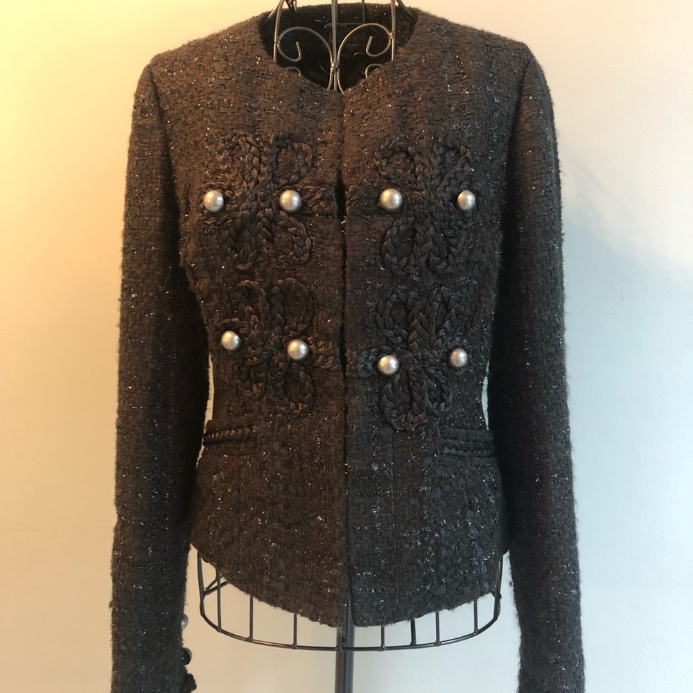 Express tweed sparkly blazer